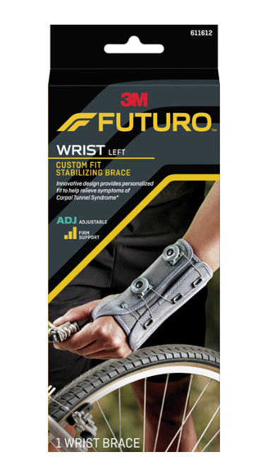 Futuro Custom Fit Stabilising Wrist Brace Adjustable Left Hand