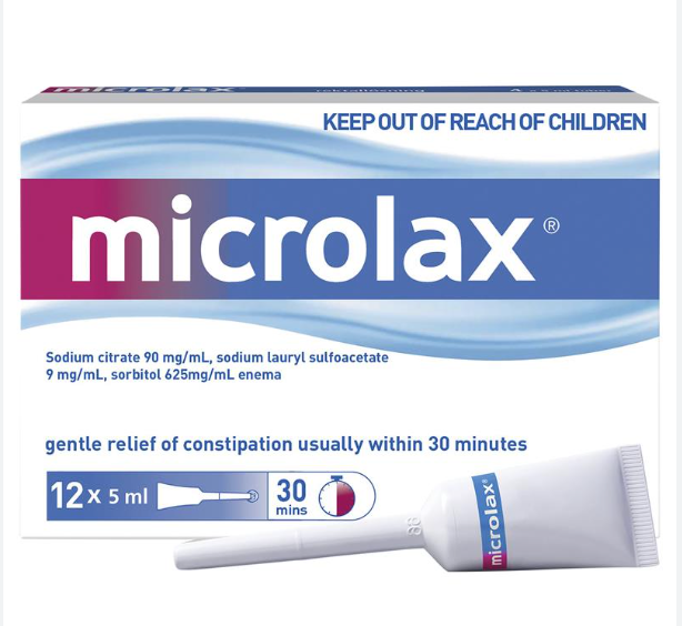 Microlax Constipation Relief 12 x 5ml Enema Tubes
