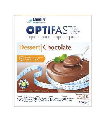 Optifast VLCD Chocolate Dessert 53g 8 Sachets