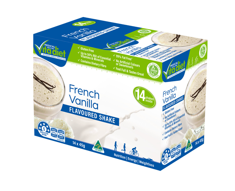 Vita Diet Shake Sachets French Vanilla 14 pack