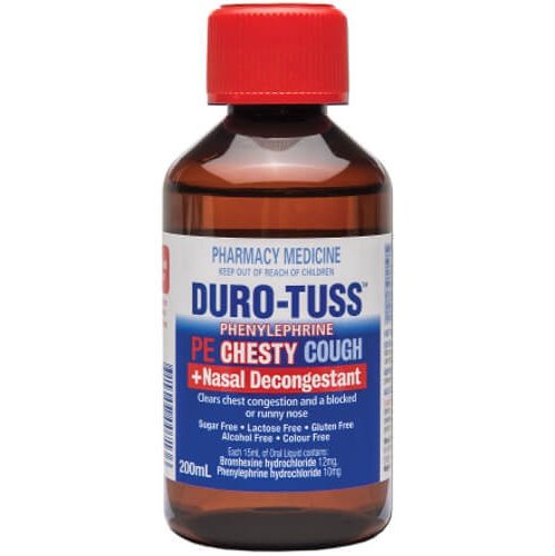 Duro Tuss PE Chesty Cough + Nasal Decongestant 200ml