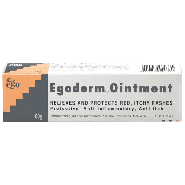 Ego Egoderm Ointment Relieves & Protects Red, Itchy Rashes 50g