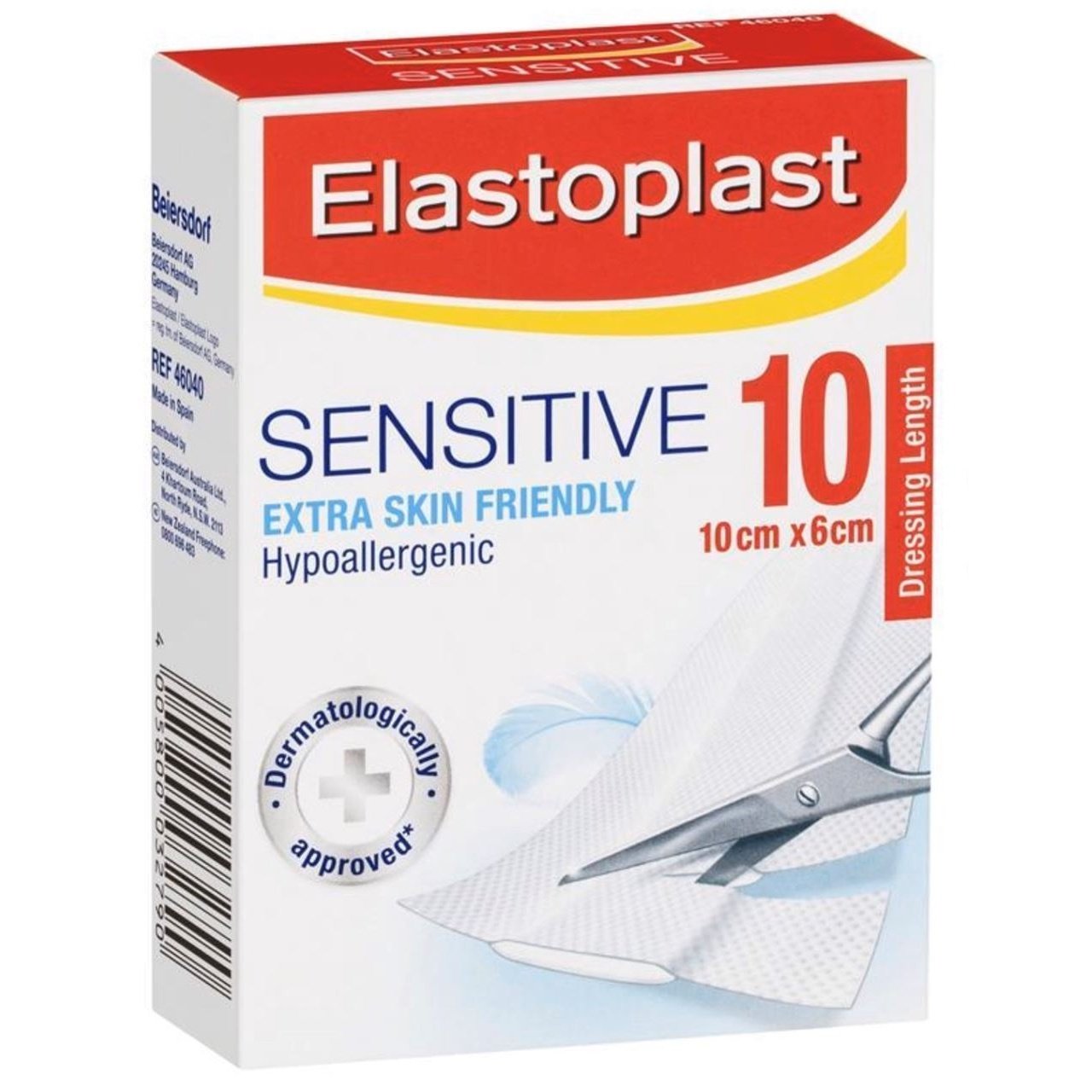 Elastoplast Sensitive Dressing Strips 6cm x 10cm 10