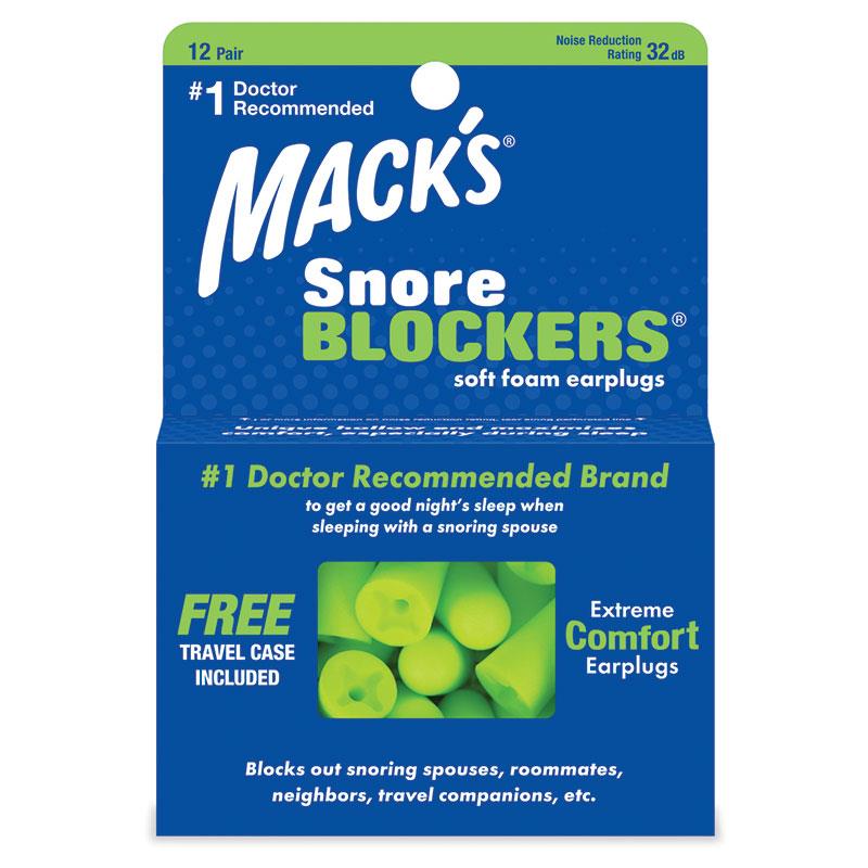 Macks Snore Blockers Soft Foam Ear Plugs 12 pair