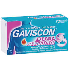 Gaviscon Dual Action Peppermint 32 Chewable Tabs