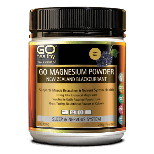 GO Healthy GO Magnesium New Zealand Blackcurrant Powder 250g