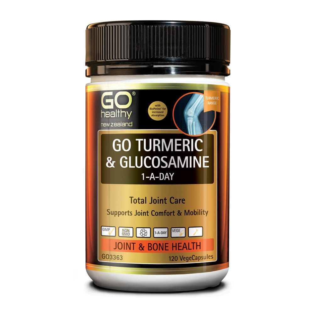 GO Healthy GO Tumeric & Glucosamine 1-A-Day 120 VCaps