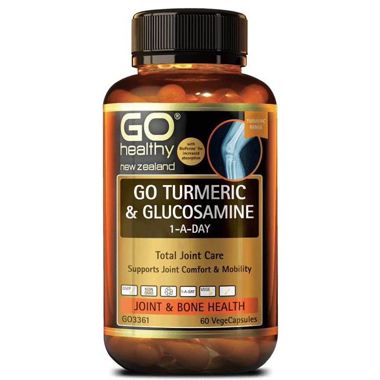 GO Healthy GO Tumeric & Glucosamine 1-A-Day 60 VCaps