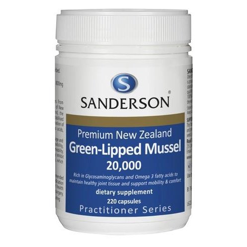 Sanderson New Zealand Green-Lipped Mussel 20,000 220 Caps
