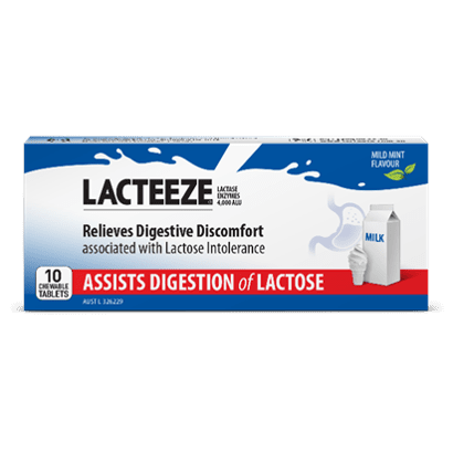 Lacteeze Extra Strength Aids Digestion of Lactose 10 Tabs