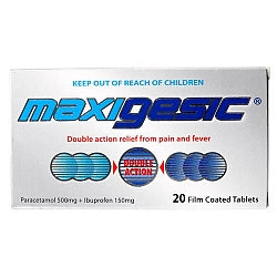 Maxigesic Double Action Pain Relief 20 Tabs