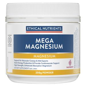 Ethical Nutrients Mega Magnesium Powder 200g Raspberry