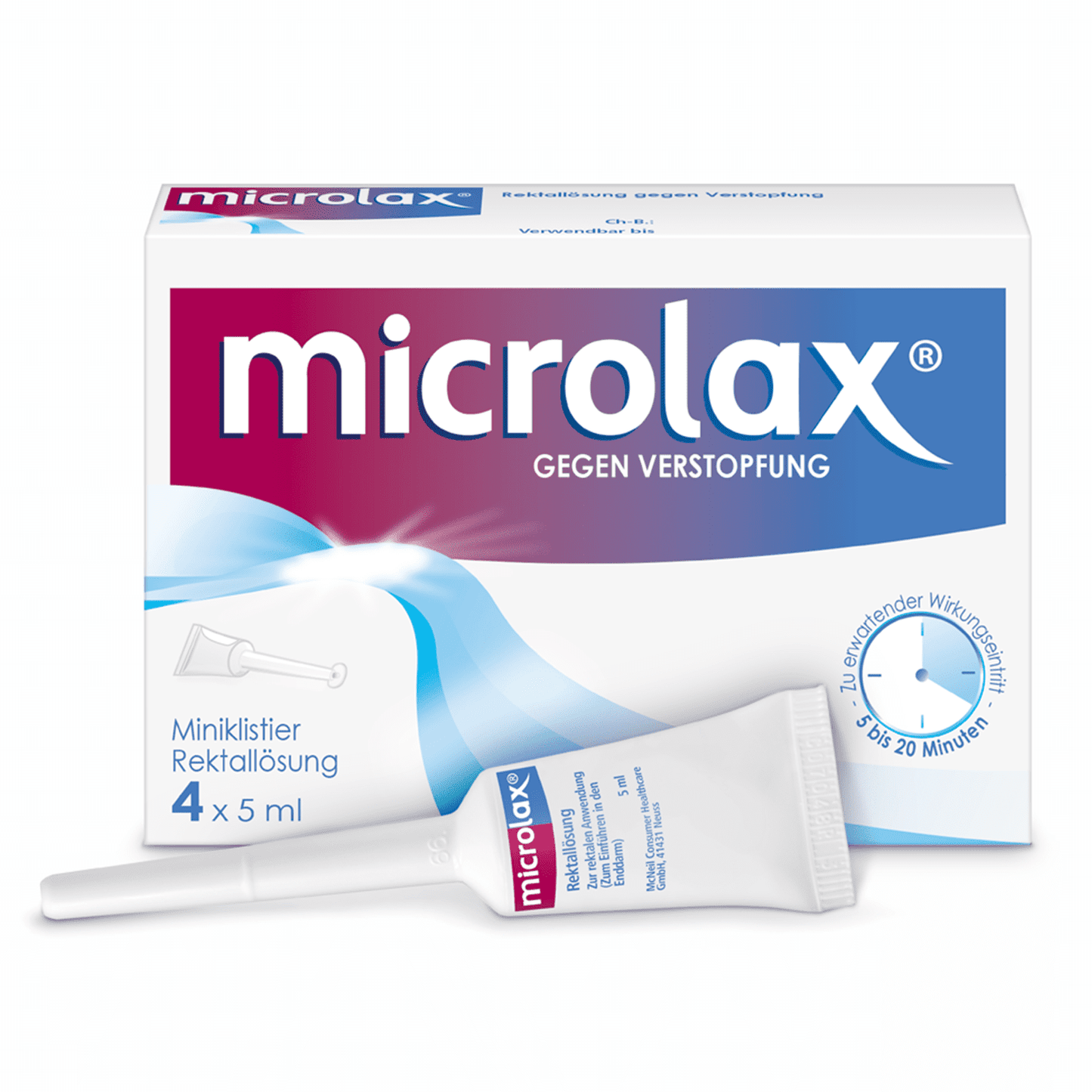 Microlax Constipation Relief 4 x 5ml Enema Tubes