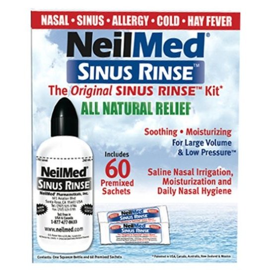 NeilMed Sinus Rinse Kit 240ml Bottle and 60 Sachets