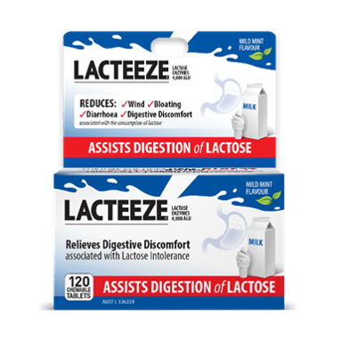 Lacteeze Extra Strength Aids Digestion of Lactose 120 Tabs