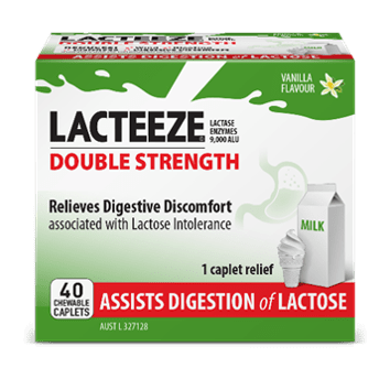 Lacteeze Ultra Double Strength Aids Digestion of Lactose 40 Caps