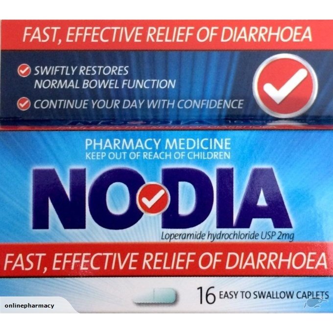 Nodia Loperamide Hydrochloride 2mg 16 Caplets