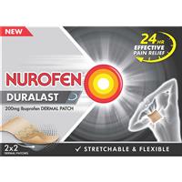 Nurofen Duralast 200mg Ibruprofen Medicated Dermal Patch 4