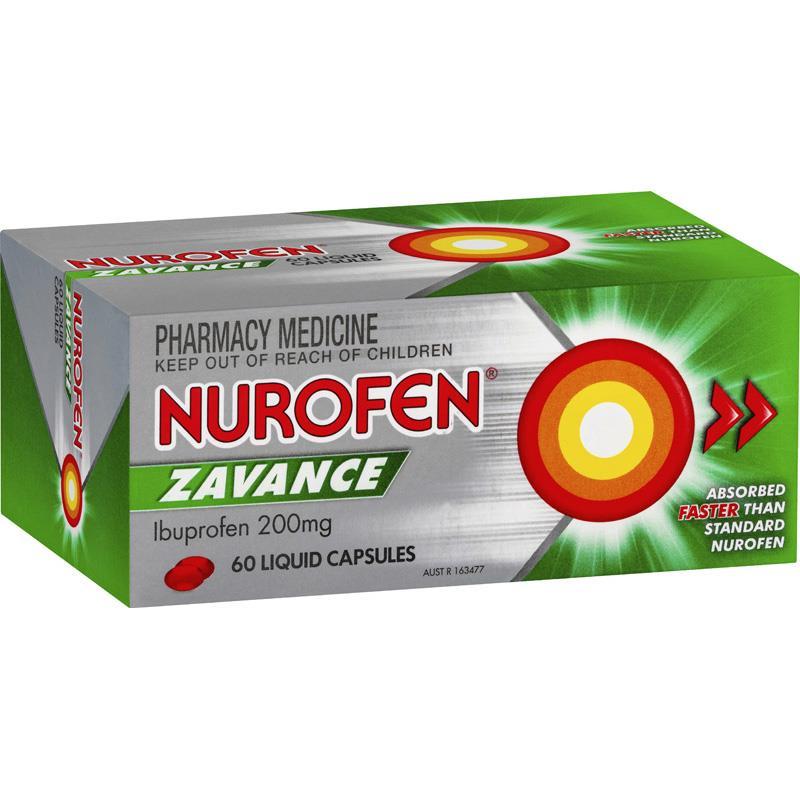 Nurofen Zavance 60 Liquid Caps