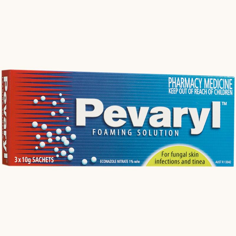 Pevaryl Foaming Solution 1% 10g 3 Sachets