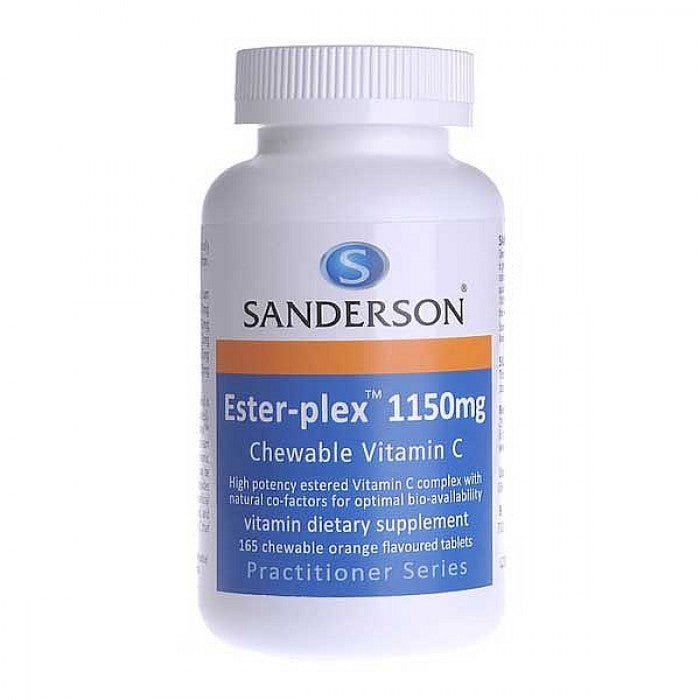 Sanderson Ester-Plex 1150mg Vitamin C Orange 165 Chewable Tabs