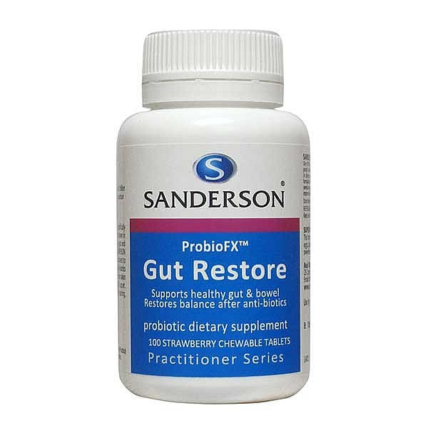 Sanderson ProbioFX Gut Restore Strawberry 100 Chewable Tabs