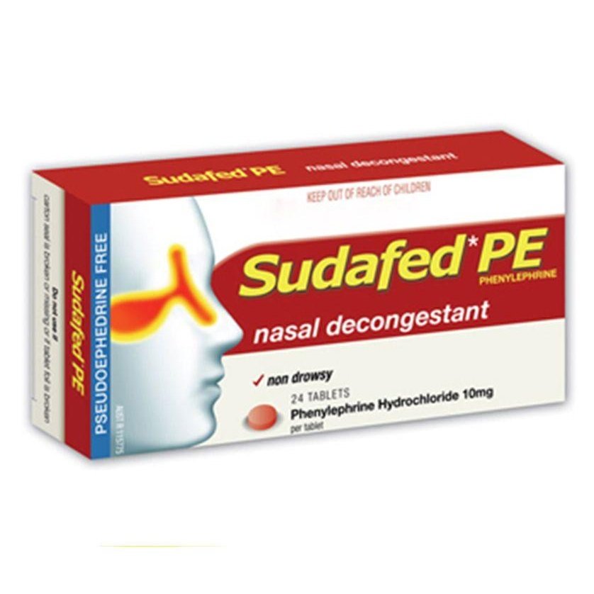 Sudafed PE Nasal Decongestant 10mg 24 Tabs