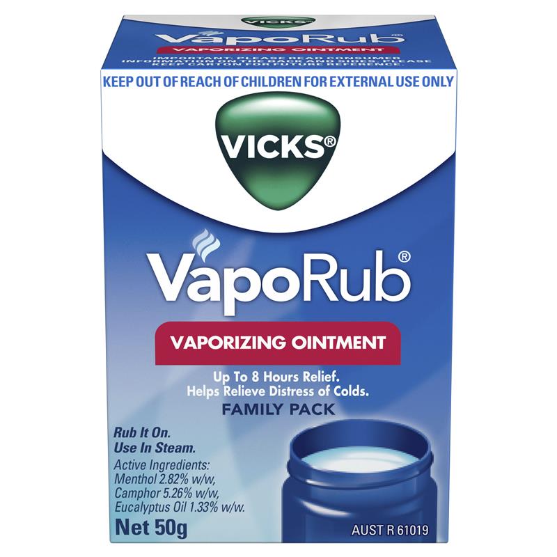 Vicks VapoRub Ointment Decongestant 50g