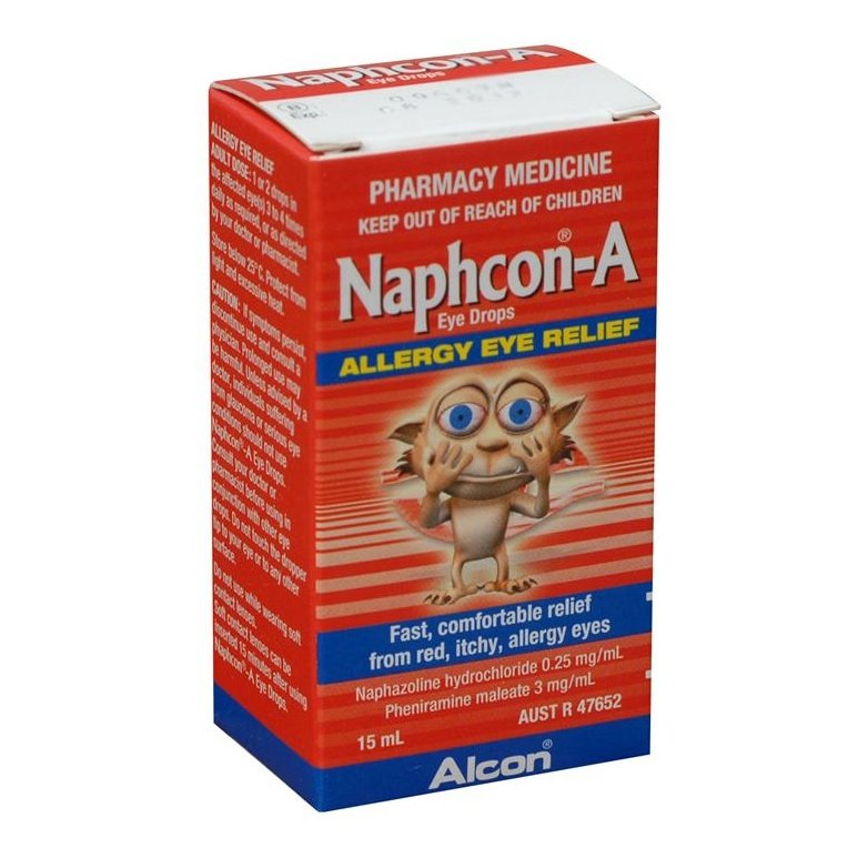 Naphcon A Eye Drops Fast Comfortable Relief from Red Itchy Allergy Eyes 15ml