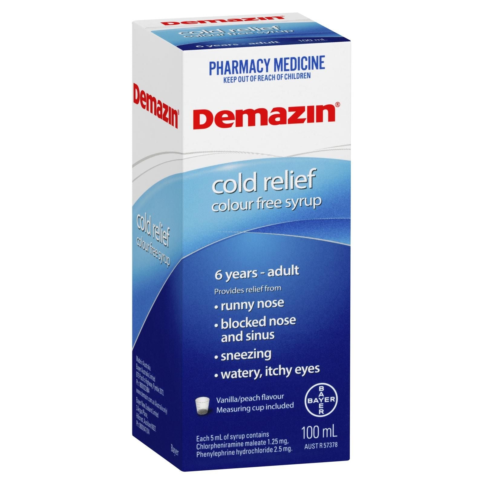 Demazin Clear Syrup 100ml (Colour Free)