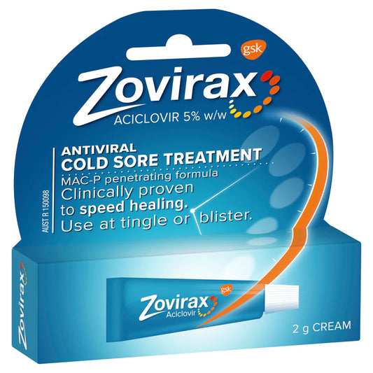 Zovirax Cold Sore Cream 2g Tube