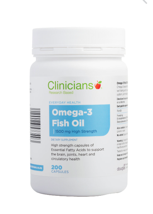 Clinicians Omega 3 Fish Oil 1500mg 200 Caps