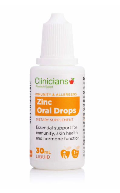 Clinicians Zinc Oral Drops 30ml 1mg/drop