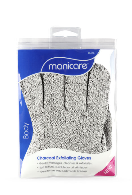 Manicare Charcoal Detox Exfoliating Gloves