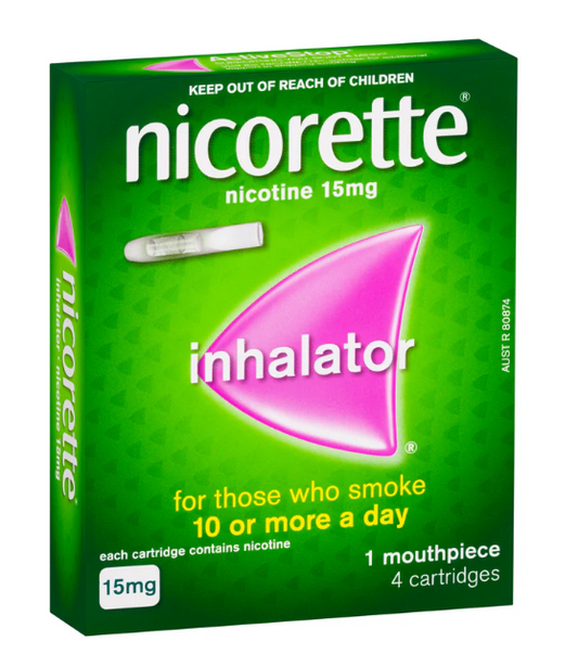 Nicorette Inhalator 15mg Cartridges 4 x 2 pack