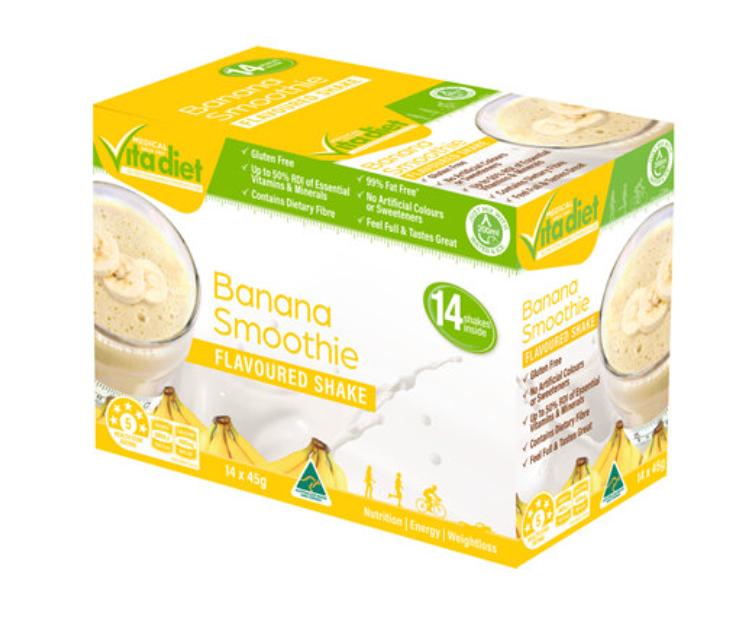 Vita Diet Shake Sachets Banana 14 pack