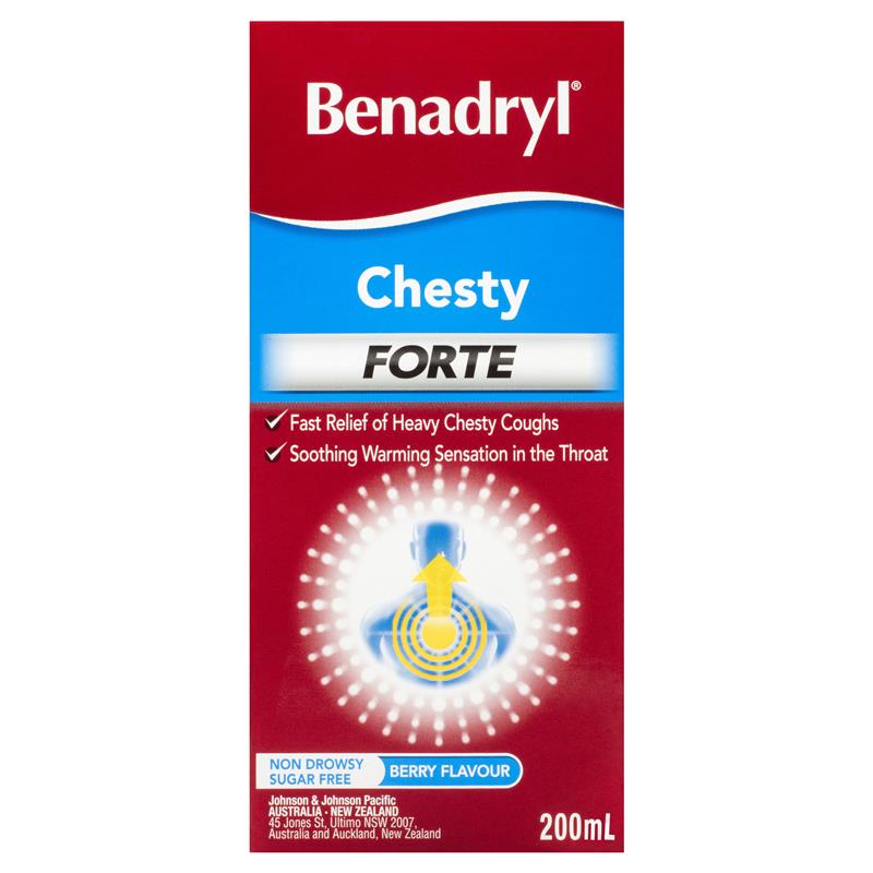 Benadryl Chesty Forte Cough Liquid Berry 200ml