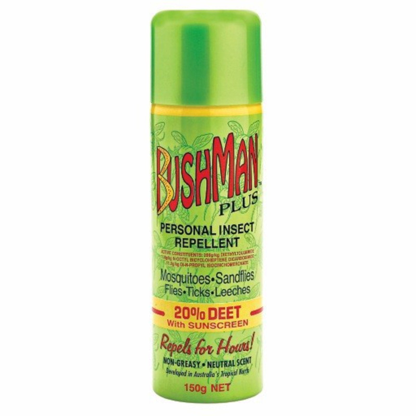 Bushman Plus Insect Repellent 20% Deet with Sunscreen 150g