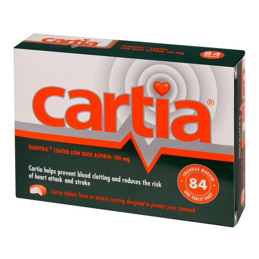 Cartia Duentric Coated Low Dose Aspirin 84 Tabs