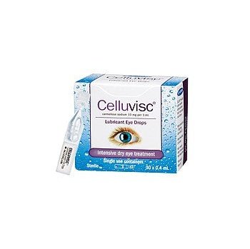 Celluvisc Lubricant Eye Drops Intesive Dry Eye Treatment Single Use Containers 30 x 0.4mL