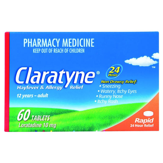 Claratyne 10mg Hayfever & Allergy Relief 60 Tabs