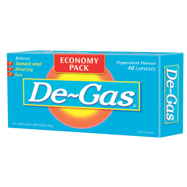 De-Gas Peppermint Flavour 48 Caps