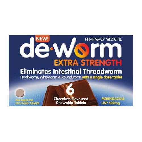 De-Worm Extra Strength Chocolate Tabs 6