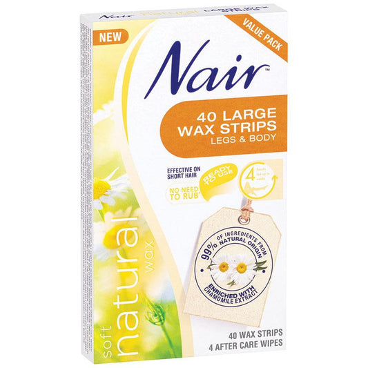 Nair Soft Natural Wax Strips Large 40