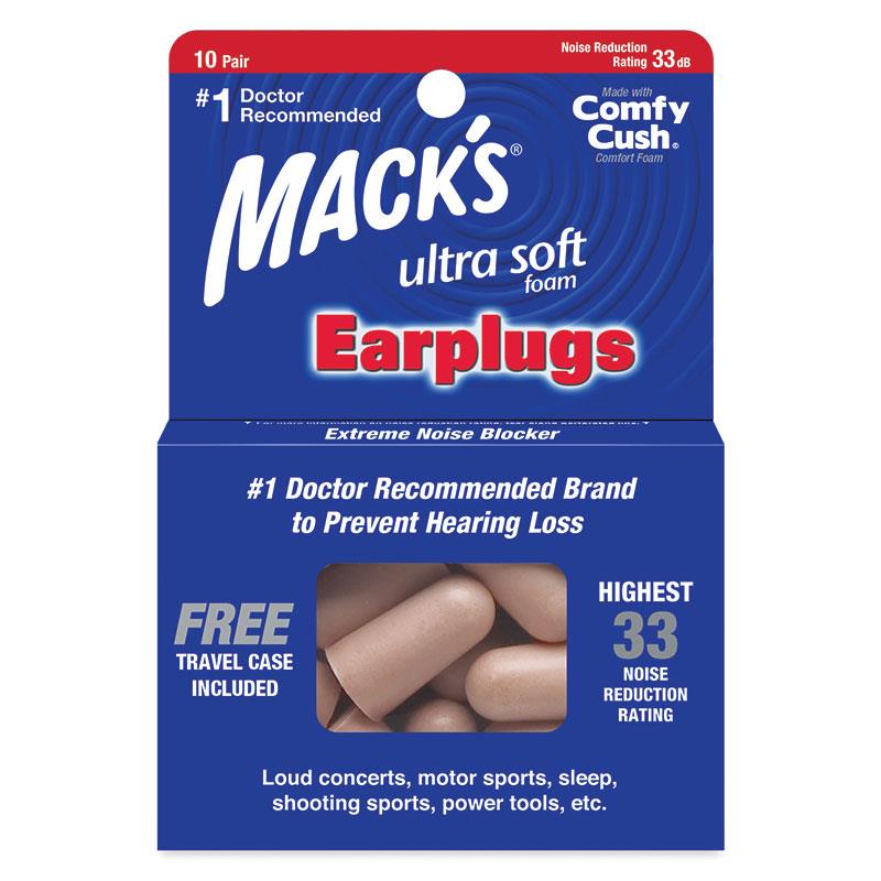 Macks Ultra Soft Foam Ear Plugs 10 pair