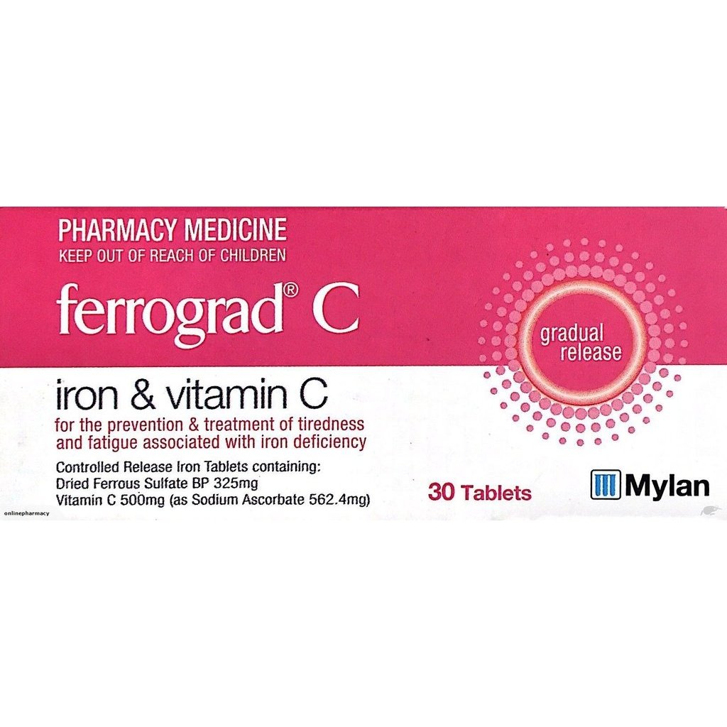 Ferrograd C 325mg with Vitamin C 500mg 30 Tabs