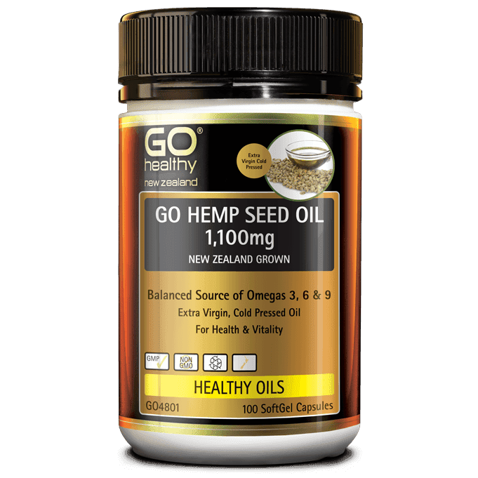 GO Healthy GO Hemp Seed Oil 1100mg 100 Caps