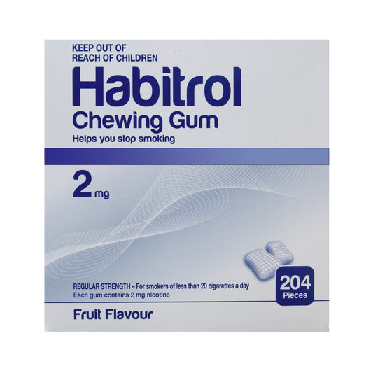 Habitrol Nicotine Gum 2mg Fruit 204 Pieces (LIMIT 12)