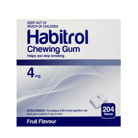 Habitrol Nicotine Gum 4mg Fruit 204 Pieces (LIMIT 12)