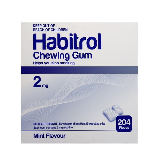 Habitrol Nicotine Gum 2mg Mint 204 Pieces (LIMIT 12)